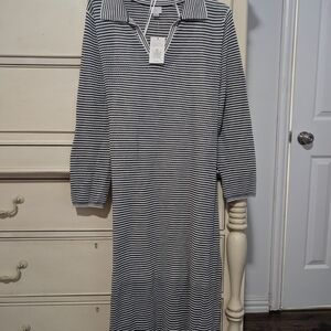 Striped Black and White Dress